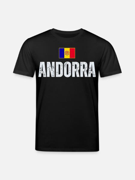 Drapeau d’Andorre, fierté andorrane - T-shirt bio CREATOR Stanley/Stella Unisexe - noir