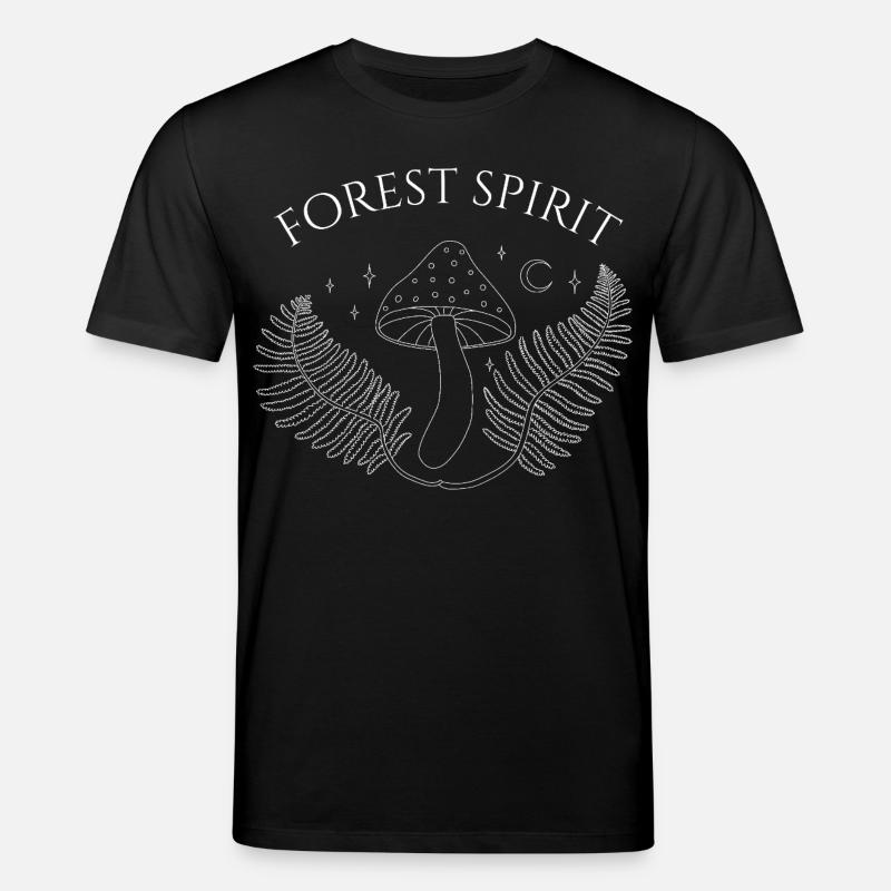 Waldgeist-Pilz-Kunst - Stanley/Stella Unisex Bio-T-Shirt CREATOR - Schwarz