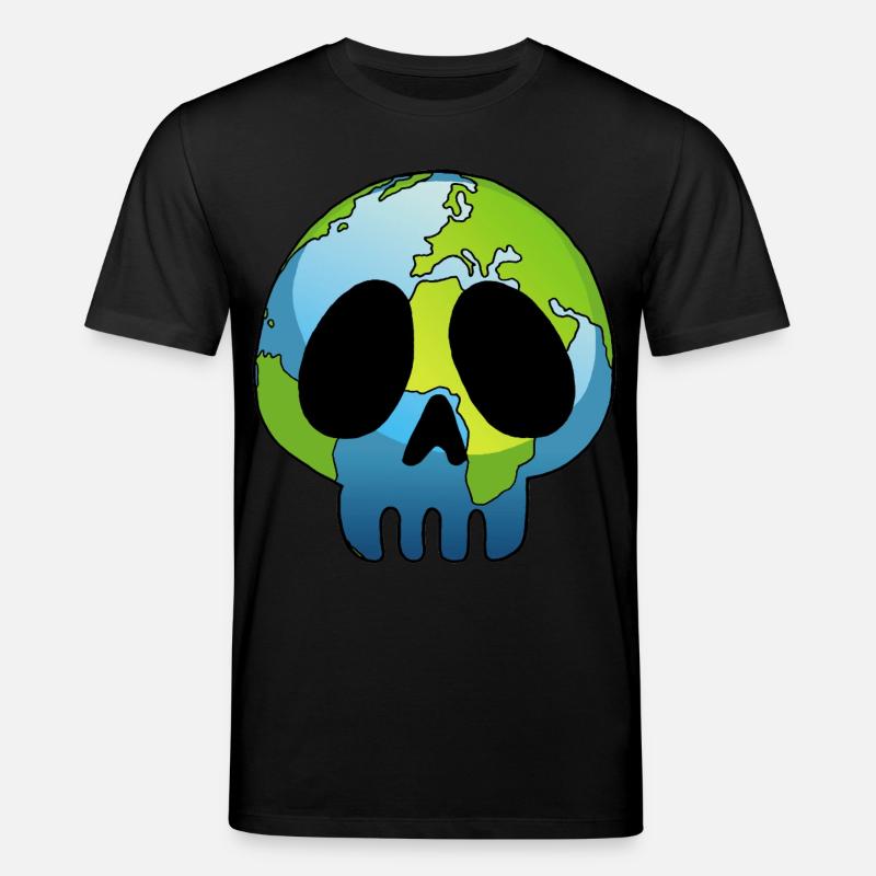 Schädel des Planeten Erde - Stanley/Stella Unisex Bio-T-Shirt CREATOR  - Schwarz