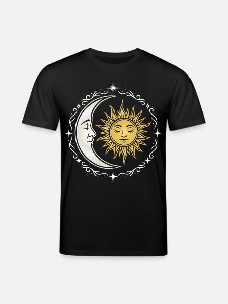 Sun and Moon - Spiritual Symbol - Stanley/Stella CREATOR Unisex Organic T-Shirt - black
