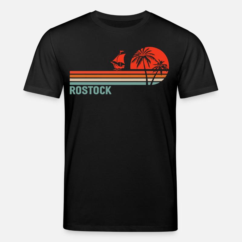 Rostocker Sunset Vibes - Stanley/Stella Unisex Bio-T-Shirt CREATOR  - Schwarz