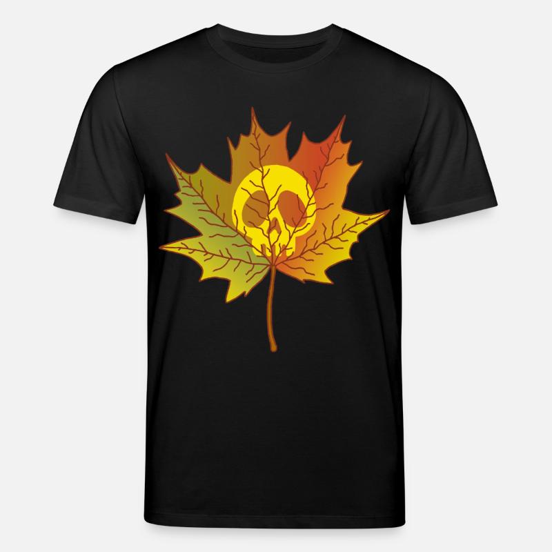 Schädel und totes Blatt - Stanley/Stella Unisex Bio-T-Shirt CREATOR  - Schwarz