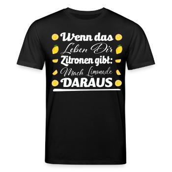 Zitronen und Limonade - Stanley/Stella Unisex Bio-T-Shirt CREATOR  - Schwarz - Vorne - Alina (178cm) & Michal (187cm)