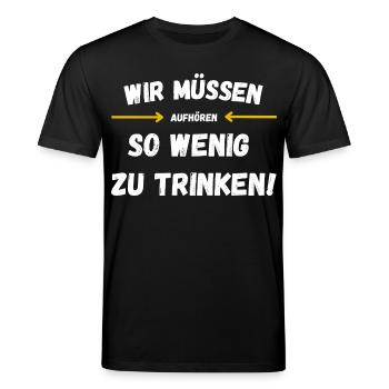 Lustiges Saufshirt für Malle und Partyhelden - Stanley/Stella Unisex Bio-T-Shirt CREATOR  - Schwarz - Vorne - Alina (178cm) & Michal (187cm)