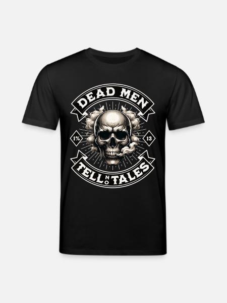 Biker Totenkopf Motorradclub Patch - Stanley/Stella Unisex Bio-T-Shirt CREATOR - Schwarz