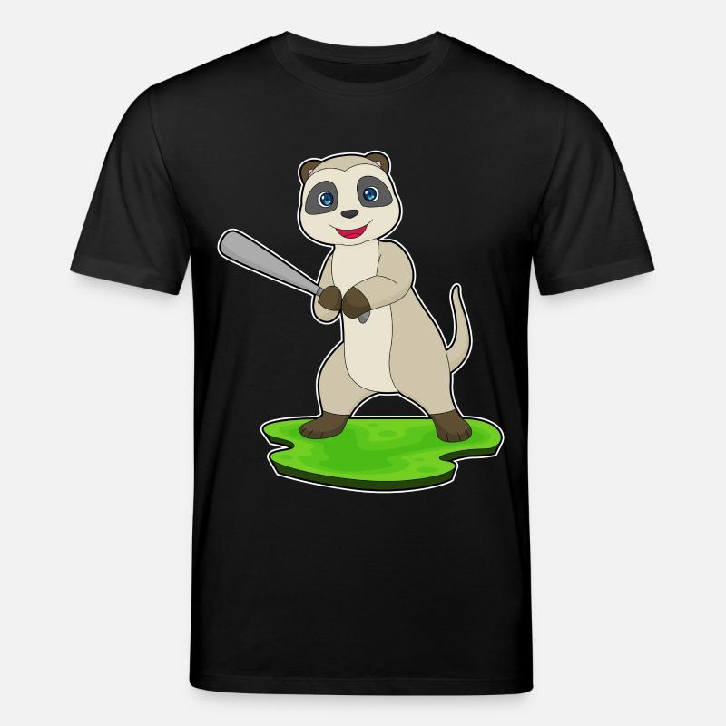 Erdmännchen Baseball Baseballschläger - Stanley/Stella Unisex Bio-T-Shirt CREATOR  - Schwarz