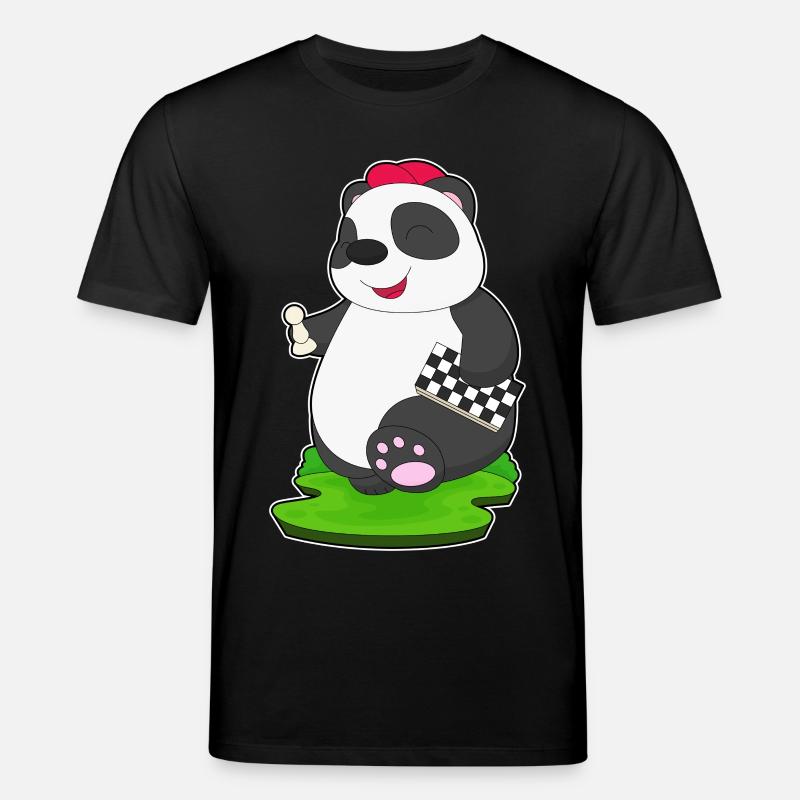 Panda Chess Piece Échiquier - T-shirt bio CREATOR Stanley/Stella Unisexe - noir