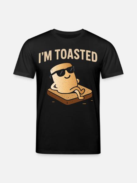 Relaxed Marshmallow - I'm Toasted - Stanley/Stella CREATOR Unisex Organic T-Shirt - black