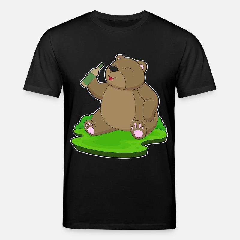 Bear bouteille de bière - T-shirt bio CREATOR Stanley/Stella Unisexe - noir