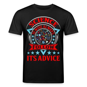 Vie scientifique Devise Design - T-shirt bio CREATOR Stanley/Stella Unisexe - noir - Devant - Alina (178cm) & Michal (187cm)