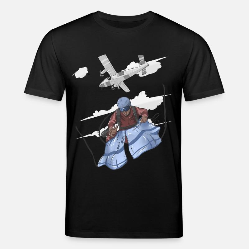 Luftschirmsprung Pilot Illustration - Stanley/Stella Unisex Bio-T-Shirt CREATOR  - Schwarz
