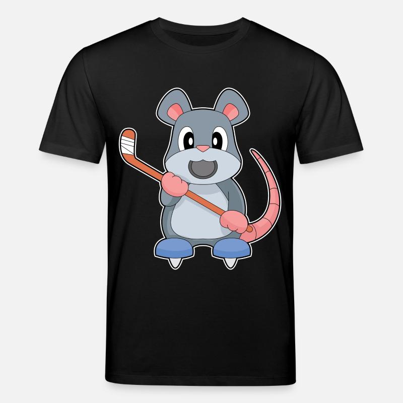 Maus Eishockey Eishockeyschläger - Stanley/Stella Unisex Bio-T-Shirt CREATOR  - Schwarz