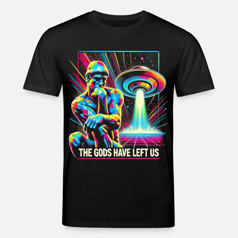 Psychedelische Alien-Invader-Kunst - Stanley/Stella Unisex Bio-T-Shirt CREATOR  - Schwarz