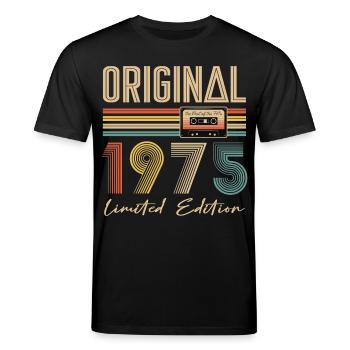 50. Geburtstag 50 Jahre Original 1975 - Stanley/Stella Unisex Bio-T-Shirt CREATOR  - Schwarz - Vorne - Alina (178cm) & Michal (187cm)