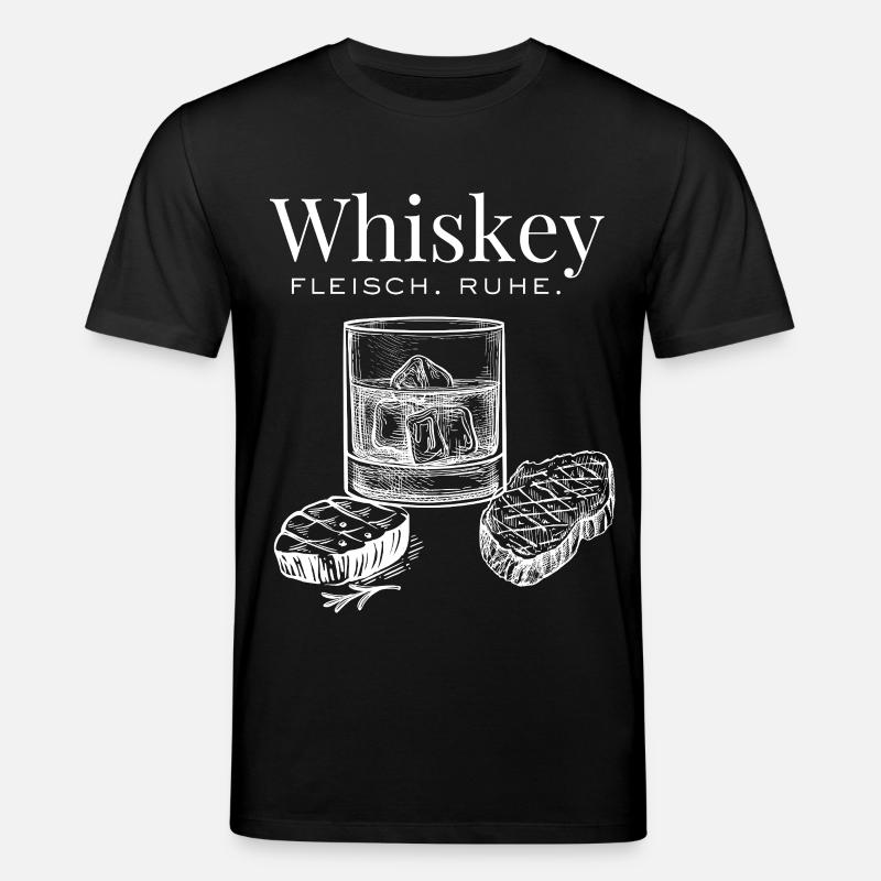 Whiskey & Fleisch – Ruhig genießen - Stanley/Stella Unisex Bio-T-Shirt CREATOR - Schwarz