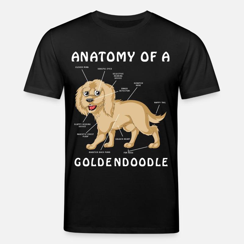 Anatomische Illustration Golden Doodle - Stanley/Stella Unisex Bio-T-Shirt CREATOR  - Schwarz