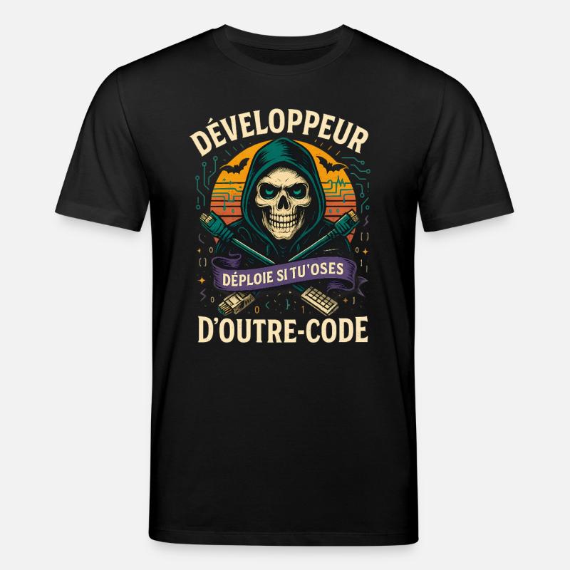 Web Developer - Halloween Skull - Stanley/Stella CREATOR Unisex Organic T-Shirt - black