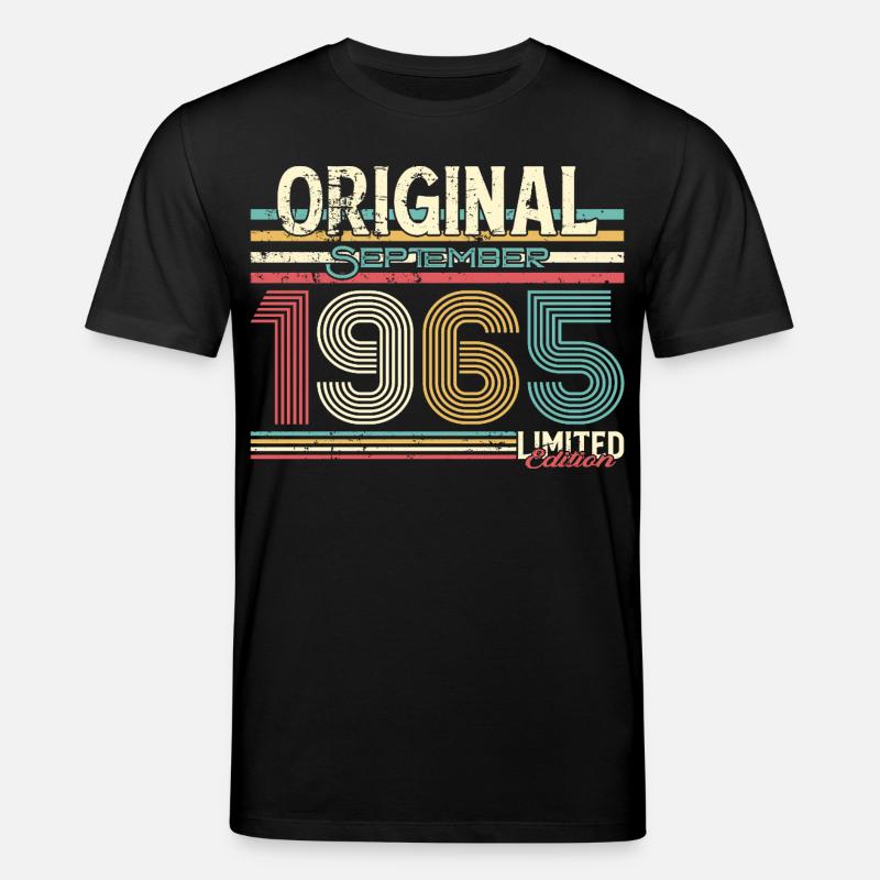 Design rétro de septembre 1965 - T-shirt bio CREATOR Stanley/Stella Unisexe - noir