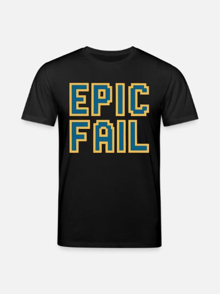 Epic fail - retro 8-bit gaming meme - Stanley/Stella CREATOR Unisex Organic T-Shirt - black