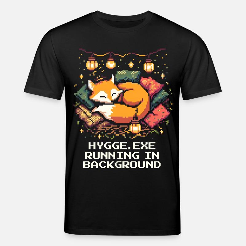 Hygge.exe s'exécute en arrière-plan - T-shirt bio CREATOR Stanley/Stella Unisexe - noir