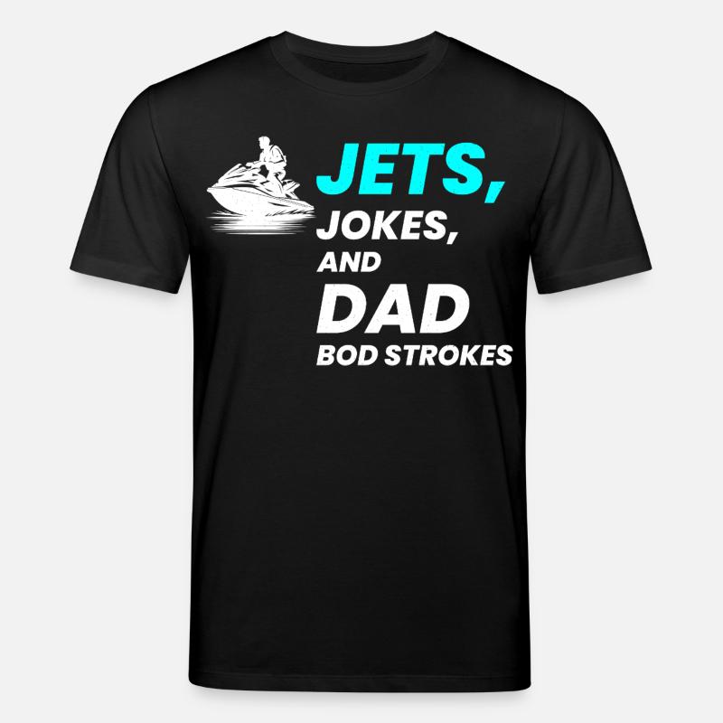 Jets-Witze und Dad Bod Strokes - Stanley/Stella Unisex Bio-T-Shirt CREATOR - Schwarz