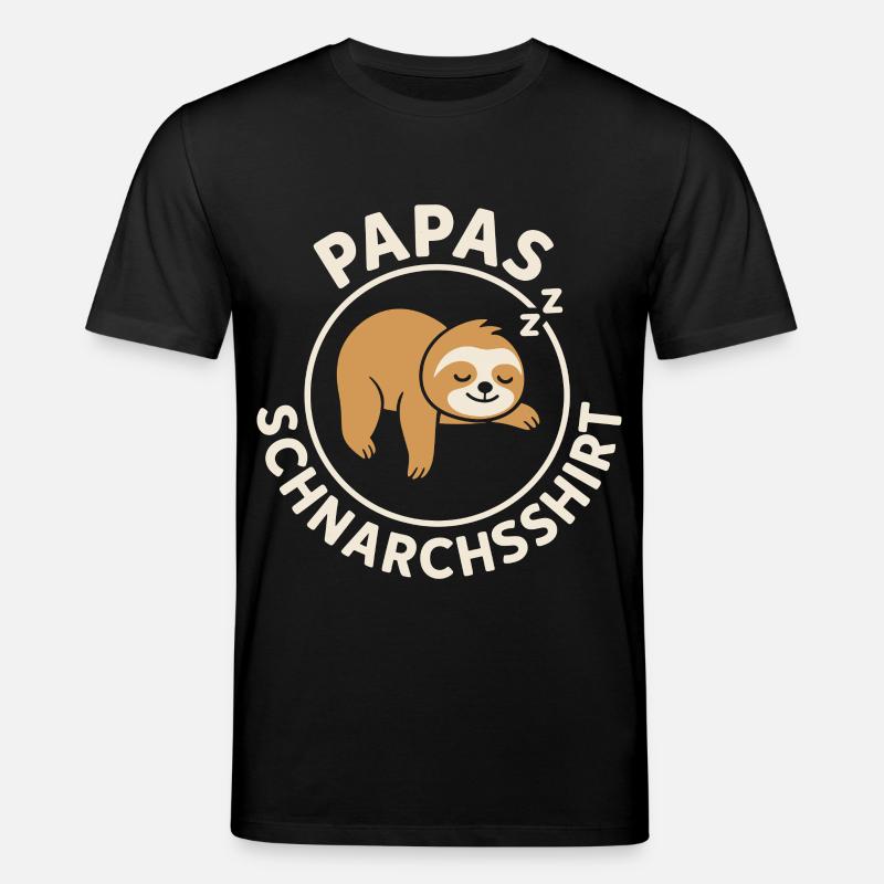 Vaterschaft PAPAS SCHNARCHSSHIRT LUSTIG - Stanley/Stella Unisex Bio-T-Shirt CREATOR  - Schwarz