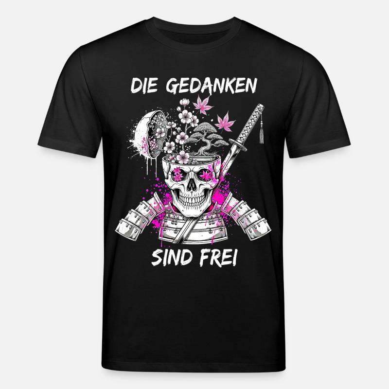Warrior Skull Samurai - Stanley/Stella CREATOR Unisex Organic T-Shirt - black