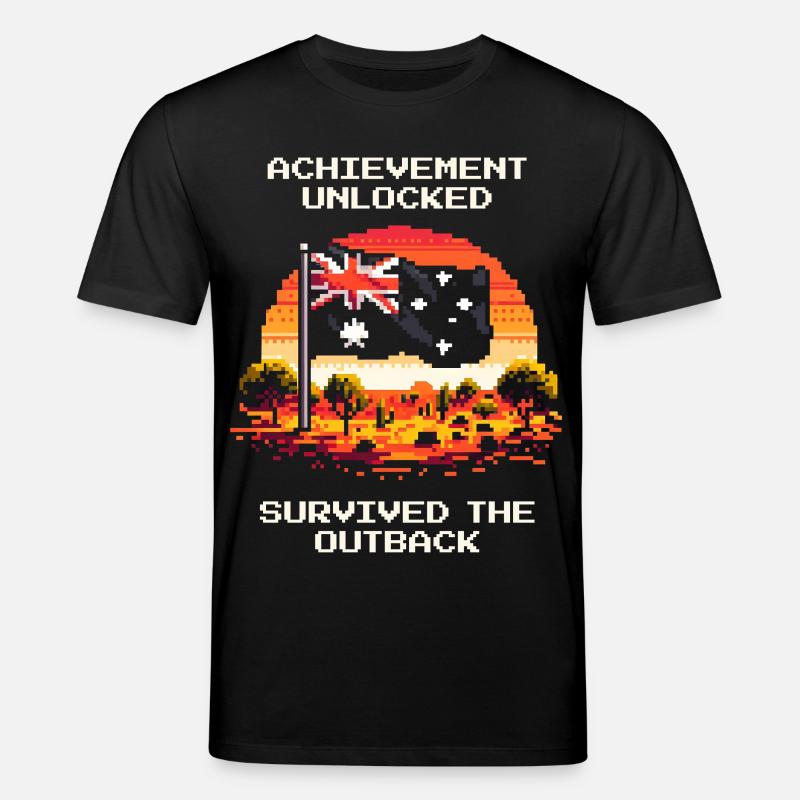 Achievement: Outback überlebt | Australien - Stanley/Stella Unisex Bio-T-Shirt CREATOR  - Schwarz