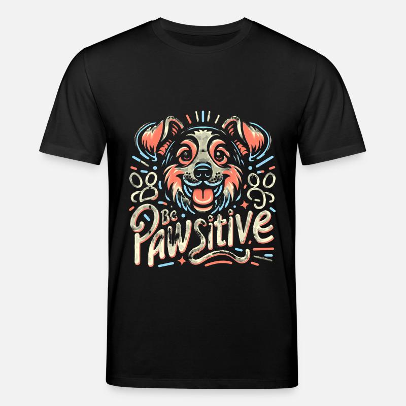 Be pawsitive süßer Hund - Stanley/Stella Unisex Bio-T-Shirt CREATOR  - Schwarz