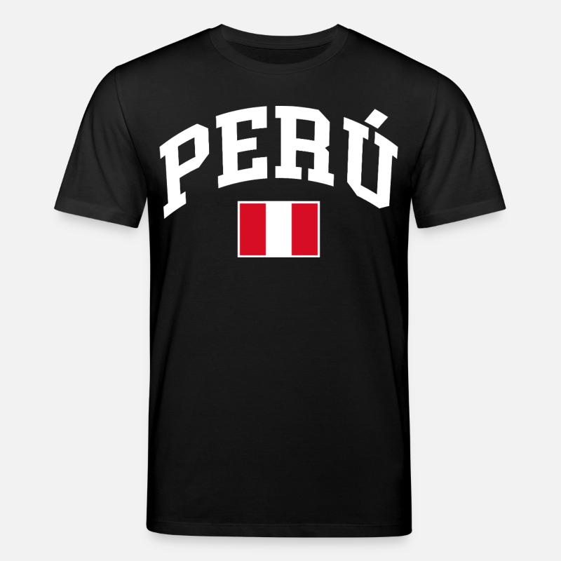 Peru Flagge - Stanley/Stella Unisex Bio-T-Shirt CREATOR  - Schwarz