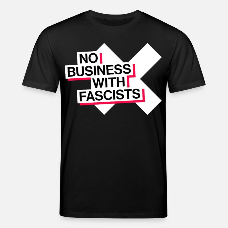 PAS D’AFFAIRES AVEC LES FASCISTES - T-shirt bio CREATOR Stanley/Stella Unisexe - noir