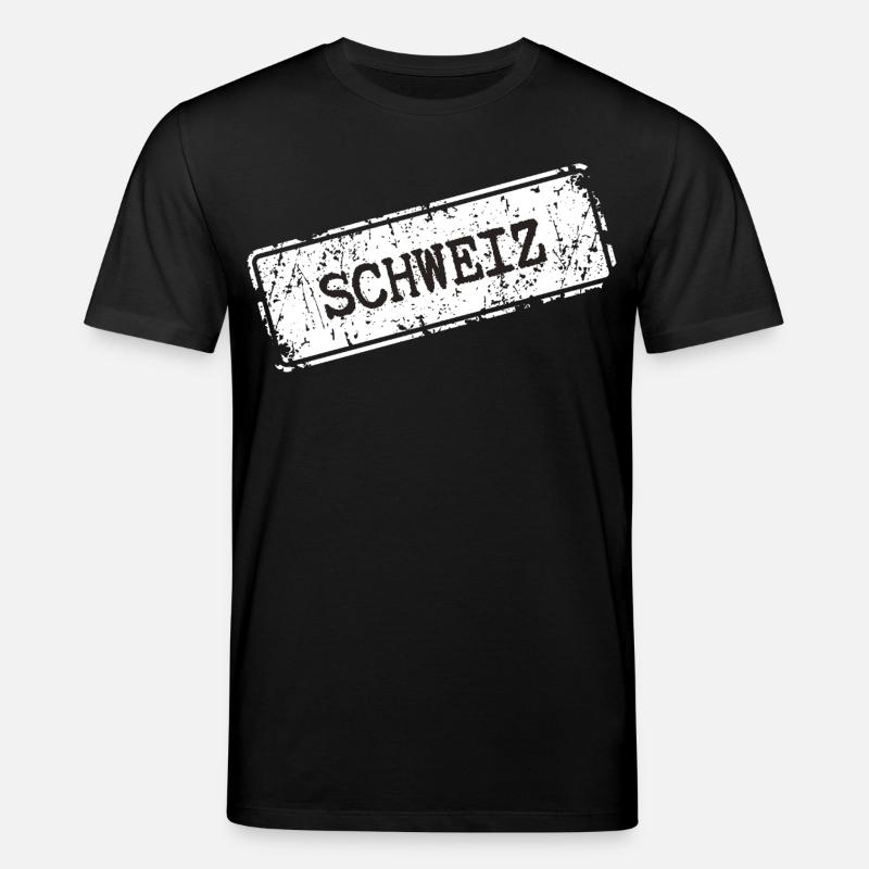 Schweiz Stempel Design - Stanley/Stella Unisex Bio-T-Shirt CREATOR - Schwarz