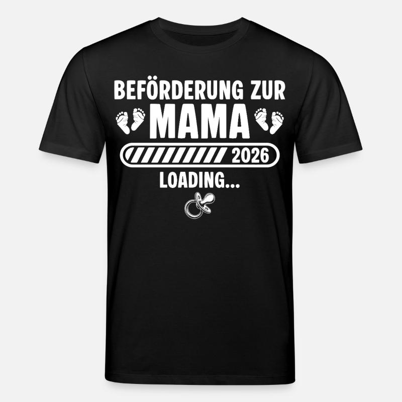 Annonce de grossesse de maman 2026 - T-shirt bio CREATOR Stanley/Stella Unisexe - noir