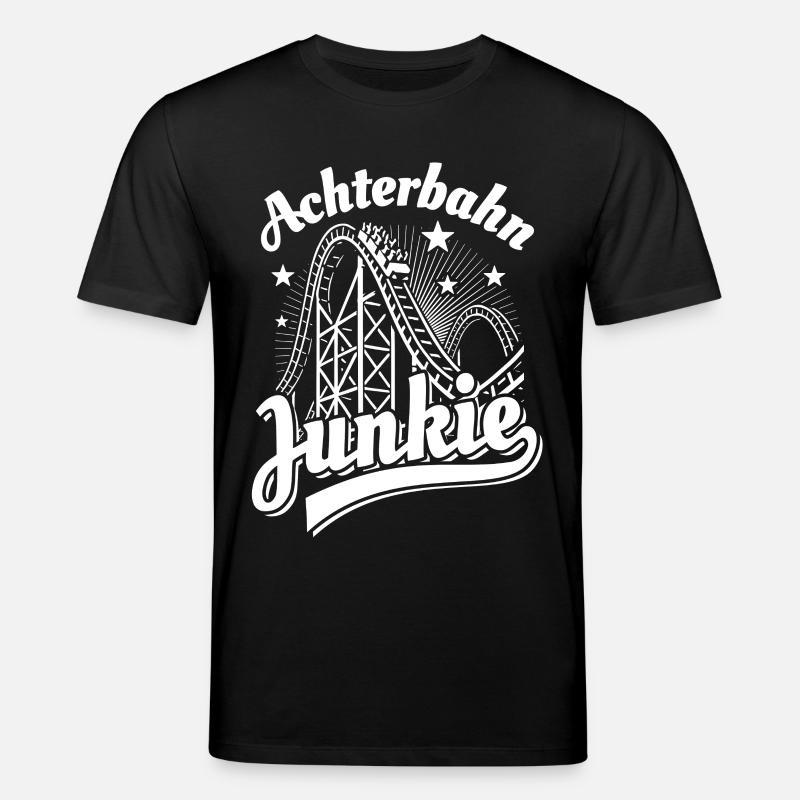 Roller Coaster Junkie - Parc d'attractions - Looping - T-shirt bio CREATOR Stanley/Stella Unisexe - noir