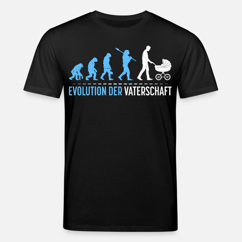 Werdender Vater EVOLUTION DER VATERSCHAFT Lustig - Stanley/Stella Unisex Bio-T-Shirt CREATOR  - Schwarz