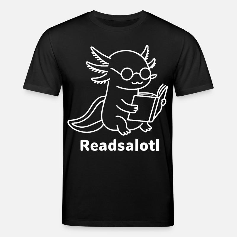 Lineart Readsalotl Axolotl Lecture - T-shirt bio CREATOR Stanley/Stella Unisexe - noir