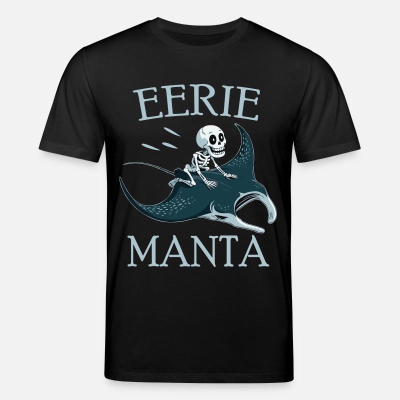 Skelett auf Mantarochen  - Stanley/Stella Unisex Bio-T-Shirt CREATOR  - Schwarz