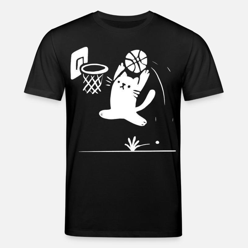 Basketball Katze - Stanley/Stella Unisex Bio-T-Shirt CREATOR  - Schwarz