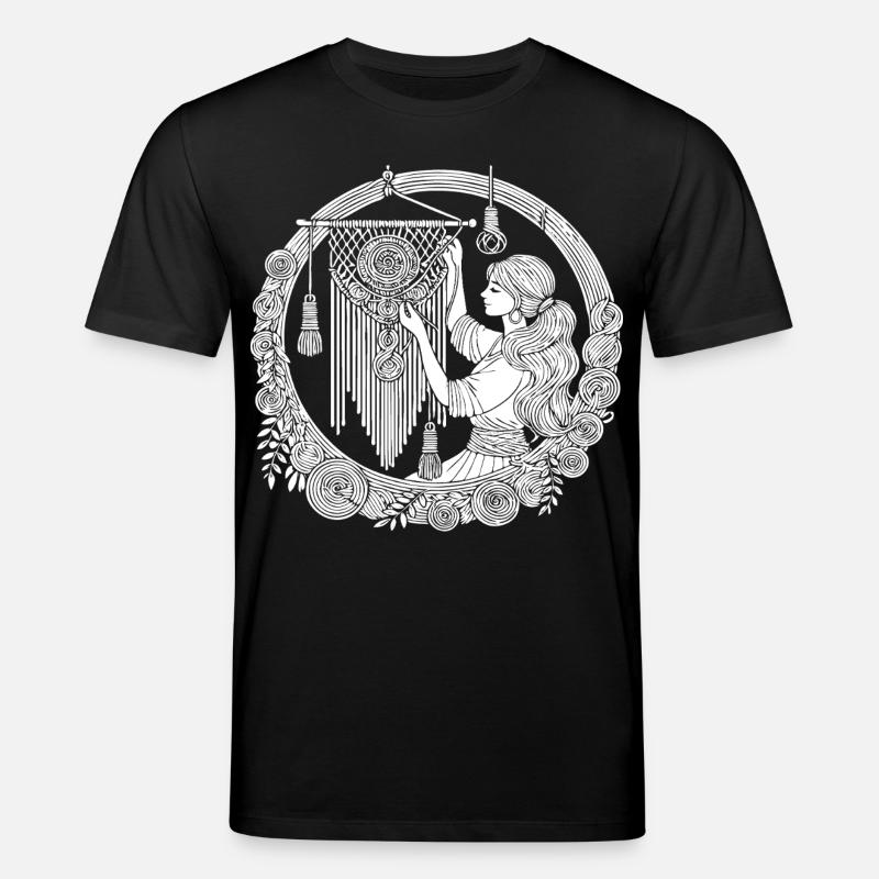 Makramee Design – Kreativität & Boho Style - Stanley/Stella Unisex Bio-T-Shirt CREATOR - Schwarz