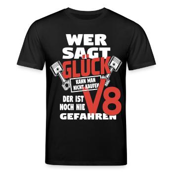 V8 muscle-car power - Stanley/Stella Unisex Bio-T-Shirt CREATOR  - Schwarz - Vorne - Alina (178cm) & Michal (187cm)