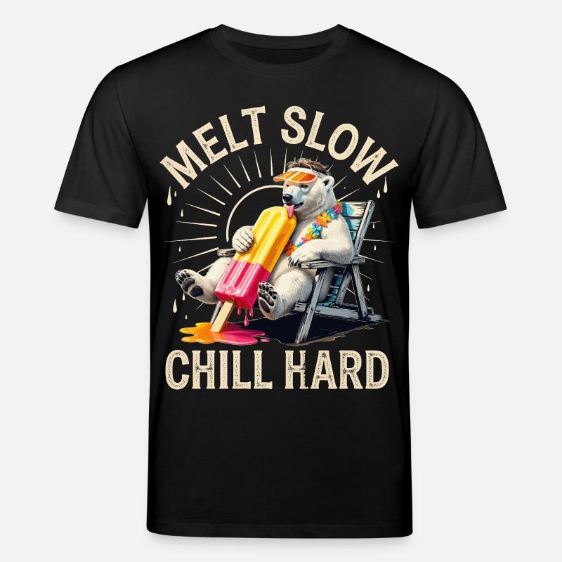 Schmelz langsam Chill Harter Bär - Stanley/Stella Unisex Bio-T-Shirt CREATOR  - Schwarz