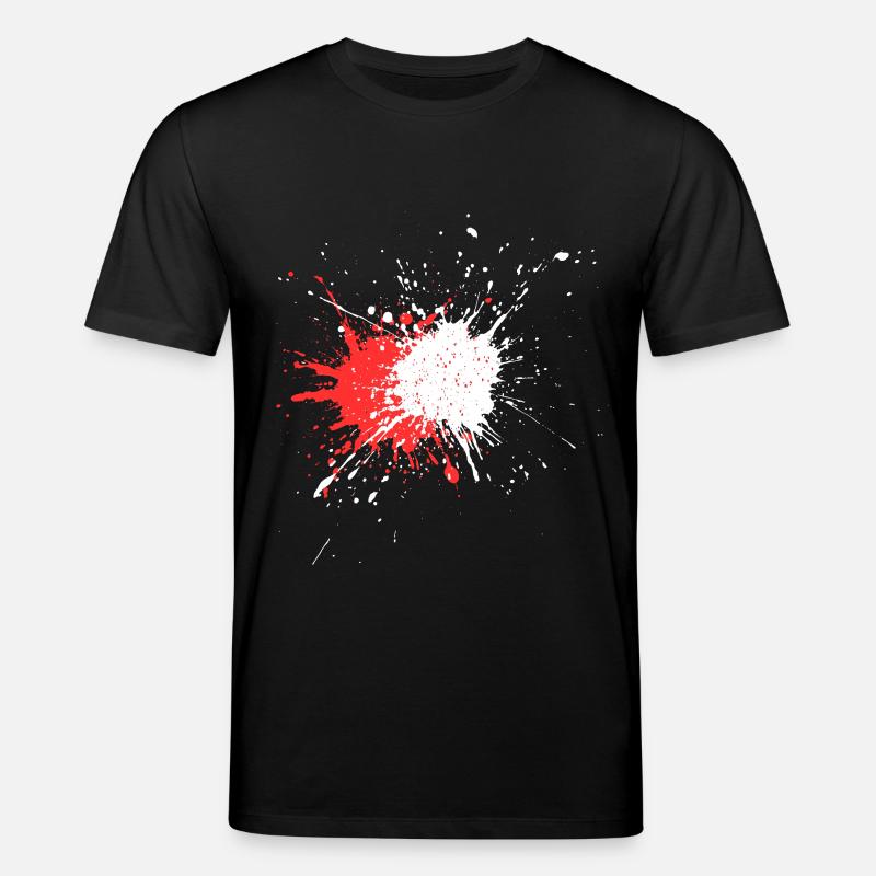 Abstrakte Farbspritztechnik auf Schwarz - Stanley/Stella Unisex Bio-T-Shirt CREATOR - Schwarz