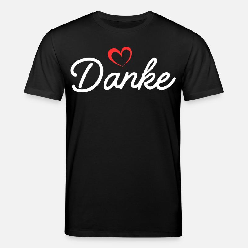Danke Herz Script - Stanley/Stella Unisex Bio-T-Shirt CREATOR  - Schwarz