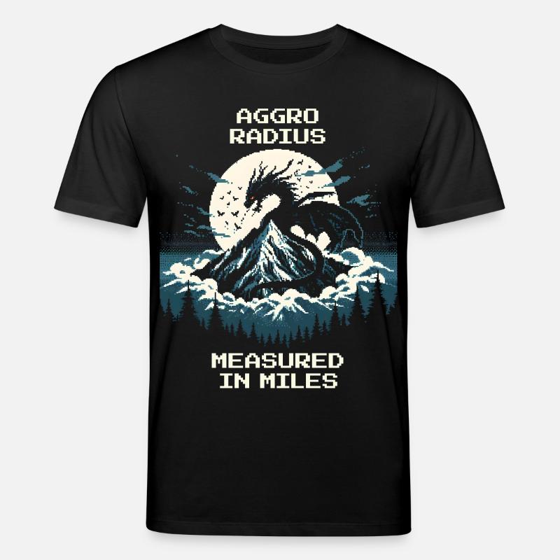 Aggro-Radius | Retro Drache Pixel Art - Stanley/Stella Unisex Bio-T-Shirt CREATOR  - Schwarz