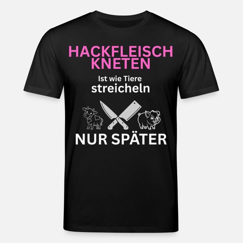 Fleisch Esser - Tiere streicheln-nur Später - Stanley/Stella Unisex Bio-T-Shirt CREATOR - Schwarz