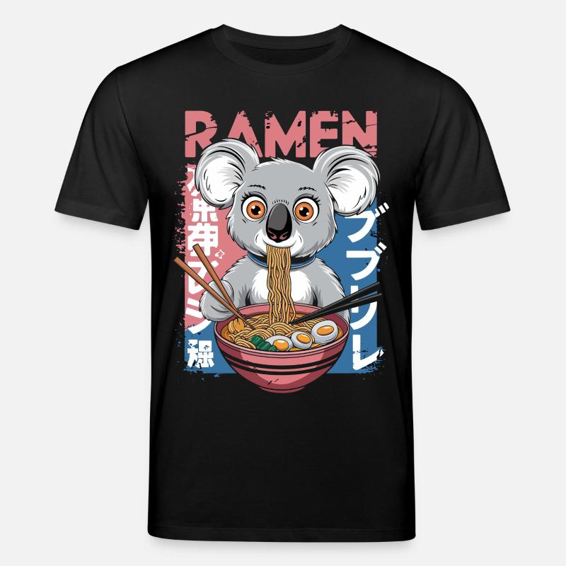 Kauender Koala Ramen - Stanley/Stella Unisex Bio-T-Shirt CREATOR  - Schwarz