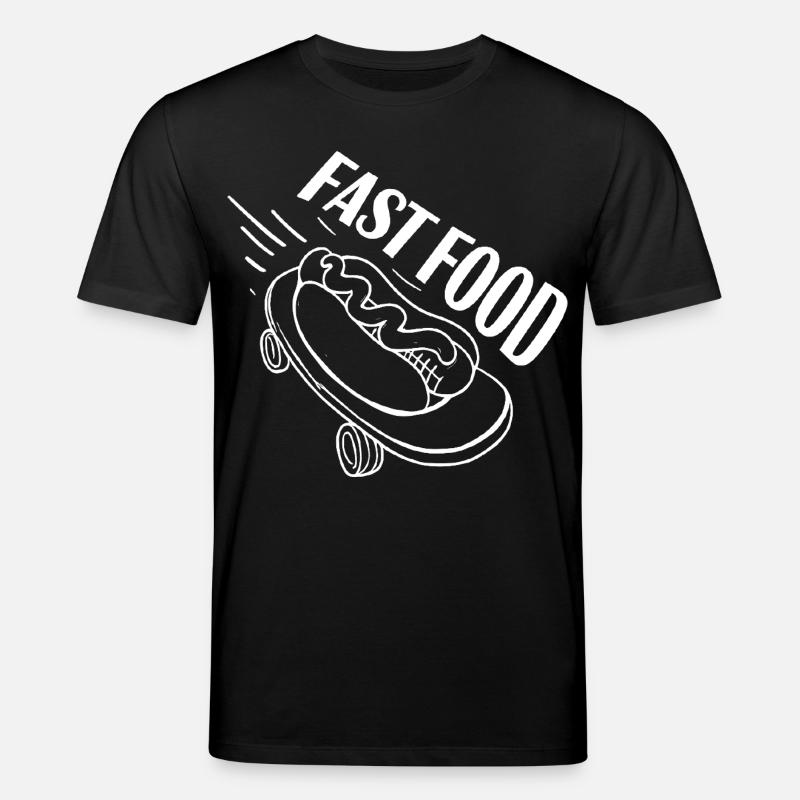 Fast Hot Dog Skateboard Longboard - Stanley/Stella CREATOR Unisex Organic T-Shirt - black