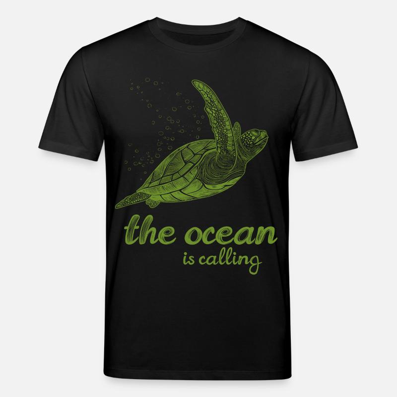 The Ocean Is Calling - Turtle - Stanley/Stella CREATOR Unisex Organic T-Shirt - black