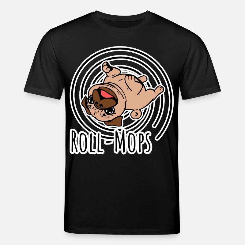 Rolling Pug - A Rolling Pug - Stanley/Stella CREATOR Unisex Organic T-Shirt - black