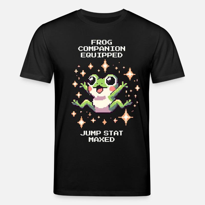 Frosch-Kumpel ausgerüstet – Sprung max | Kröte - Stanley/Stella Unisex Bio-T-Shirt CREATOR  - Schwarz
